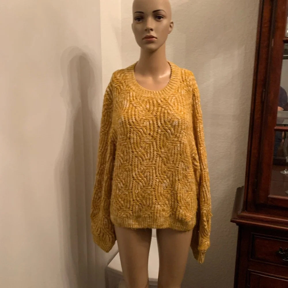 TOPSHOP YELLOW KNIT SWEATER - Picture 2 of 13